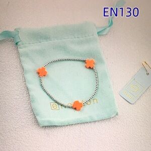 Enewton Beaded Bracelet with Orange Cross Charms